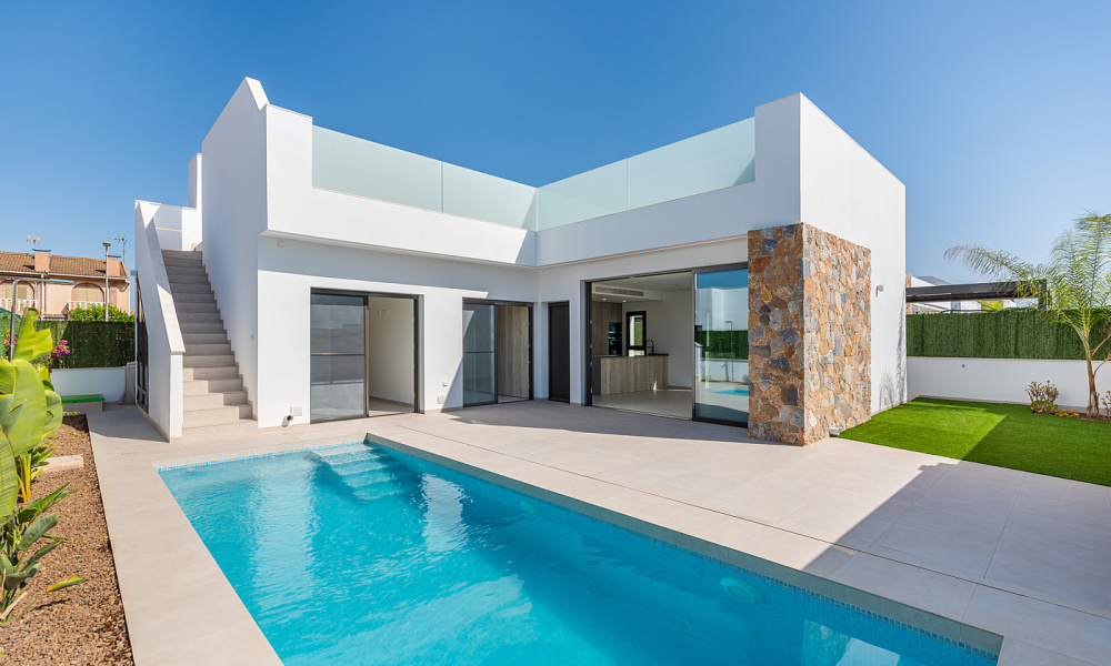 Off Plan Detached Contemporary 3-Bedroom Villas Near the Beach in Los Alcázares, Murcia